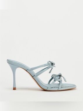 ZARA baby blue heels with bows